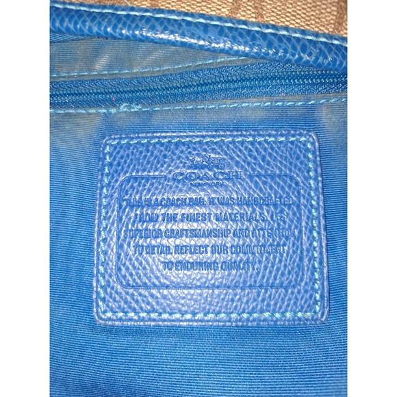 Coach File Bag in Signature Canvas‎ F34938 | Light Khaki/Pool Blue - Picture 9 of 13